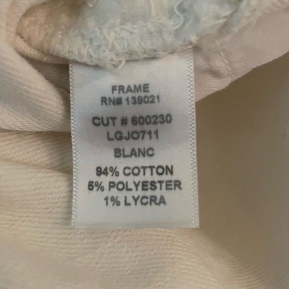 Frame Denim Le Garcon Denim Overalls Jumpsuit, Blanc White Size Small - Picture 5 of 6